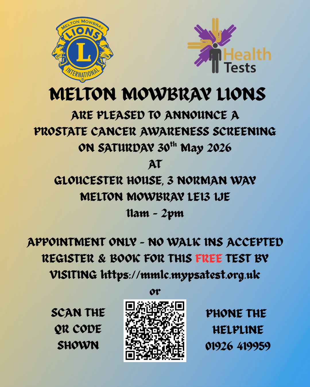 Prostate Test Flyer May 2026